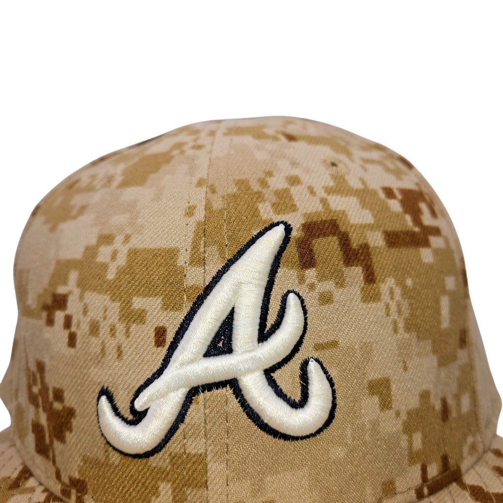 Atlanta Braves New Era 59FIFTY Fitted Hat 7 1/2 Desert Digital Camo MLB Cap - Picture 5 of 10